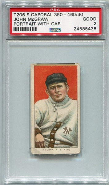 T206 John McGraw Portrait with Cap PSA 2