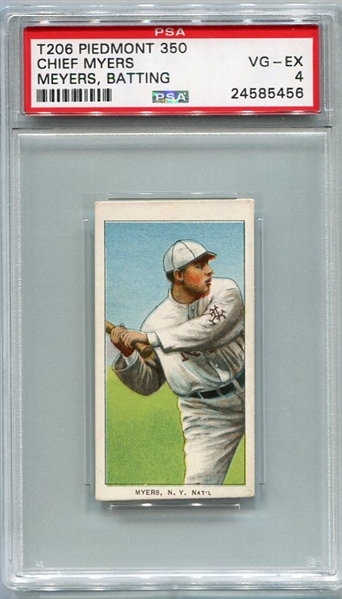 T206 Chief Myers Batting PSA 4