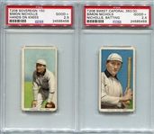 T206 Simon Nicholls/Nichols Lot of 2 Different Both PSA 2.5