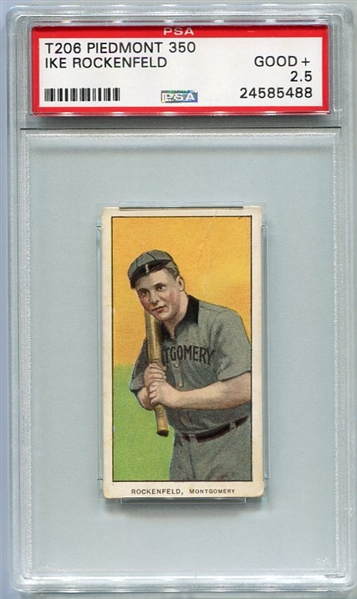 T206 Ike Rockenfeld Montgomery SLer PSA 2.5