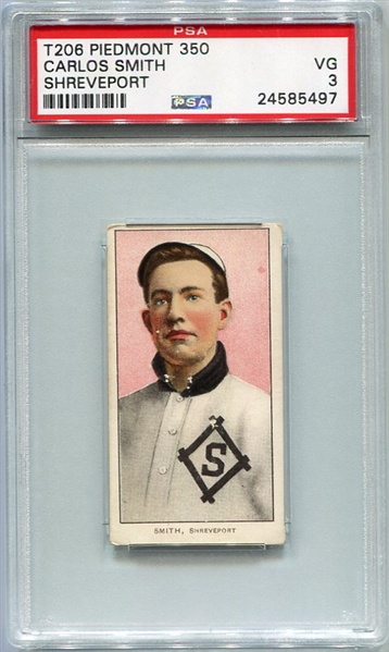 T206 Carlos Smith Shreveport SLer PSA 3