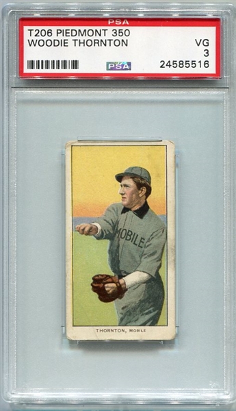 T206 Woodie Thornton Mobile SLer PSA 3