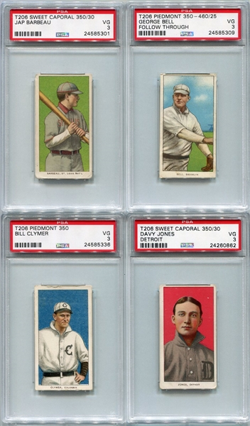 T206 Lot of 14 Different All PSA 3s