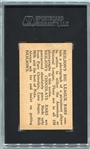 V61 Neilson's Chocolate George Sisler Type 2 SGC 82 Highest Graded!