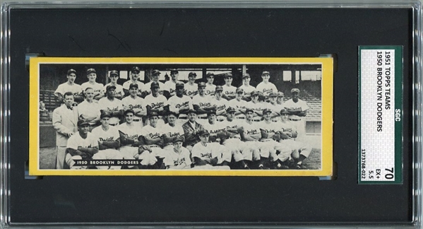 1951 Topps Teams 1950 Brooklyn Dodgers SGC 70