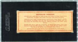 1951 Topps Teams 1950 Brooklyn Dodgers SGC 70