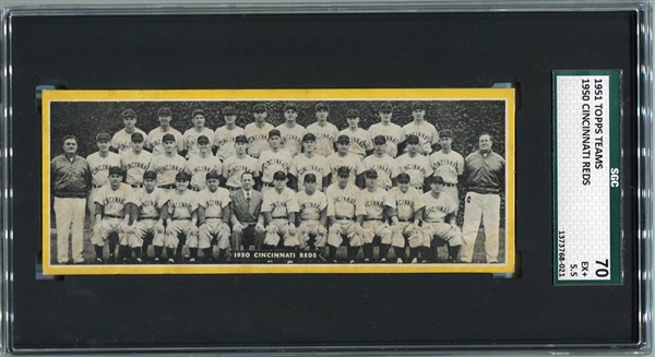 1951 Topps Teams Cincinnati Reds SGC 70 