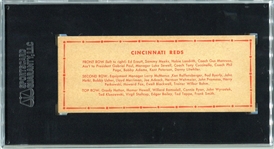 1951 Topps Teams Cincinnati Reds SGC 70 