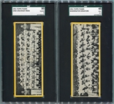 1951 Topps Teams Cards Washington Senators & Cincinnati Reds Both SGC Graded