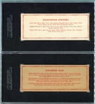 1951 Topps Teams Cards Washington Senators & Cincinnati Reds Both SGC Graded