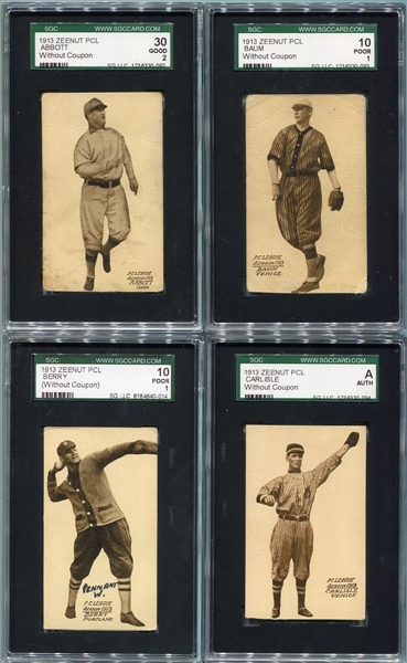 E137 1913 Zeenut Lot of 21 Different All SGC Graded