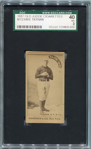 N172 Old Judge Cigarettes Mike Tiernan New York SGC 40