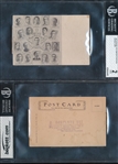 1907 Sporting Life Composite Cubs Postcard w/Rare Stamped Back!!  Tinker-Evers-Chance  -  BVG 2  