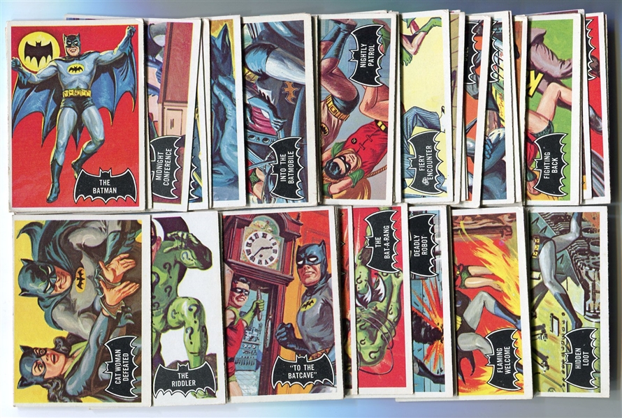 1966 Topps Batman Orange Back Complete Set of 55 VG/EX