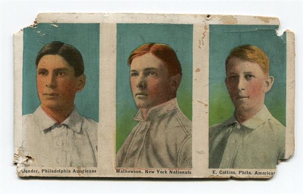 M116 Sporting Life Ad Piece Bender, Mathewson & E. Collins