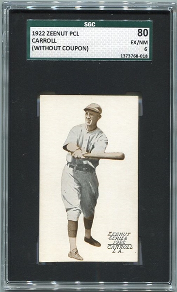 E137 1922 Zeenut Carroll, Los Angeles SGC 80