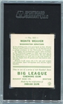 R319 1933 Goudey #111 Monte Weaver SGC 82