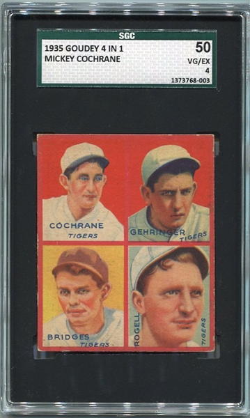 R321 1935 Goudey 4 In 1 Detroit Tigers 2D