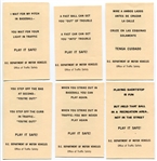 1971 Washington Senators Traffic Safety Complete Set of 10