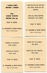 1971 Washington Senators Traffic Safety Complete Set of 10