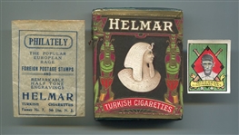T332 1911 Helmar Stamp, Cigarette Pack & Insert Envelope