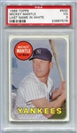 1969 Topps #500 Mickey Mantle White Letters PSA 3