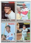 1970 Topps Baseball Lot of 239 Different Stars, Teams, Checklist, High Numbers EXMT+/-