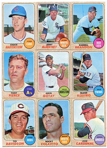 1968 Topps Baseball Lot of 135 Different EX - NRMT