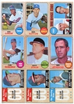 1968 Topps Baseball Star Card Lot of 9 Different With Bench Rookie