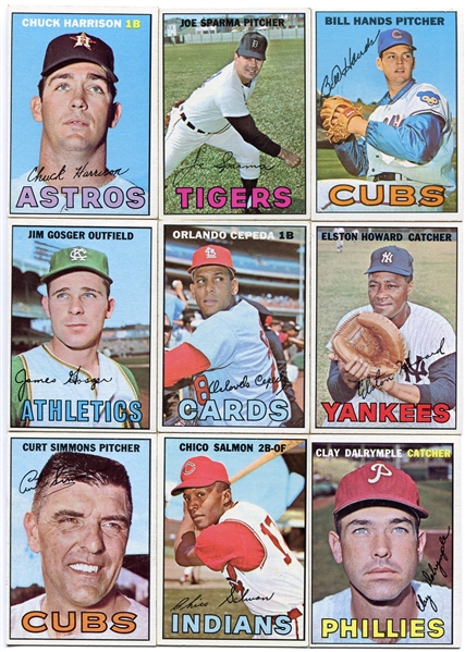 1967 Topps Baseball Lot of 35 Different With HOFers
