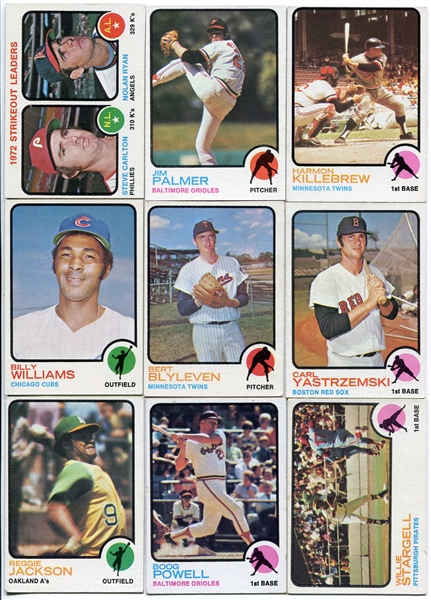 1973 Topps Baseball Lot of 112 Different 