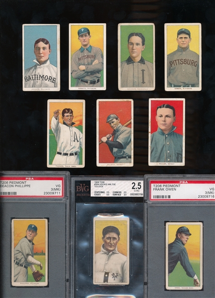 T206 Lot of 10 Different W/ Assorted Backs Sovereign, Old Mill, Cycle, Tolstoi.......