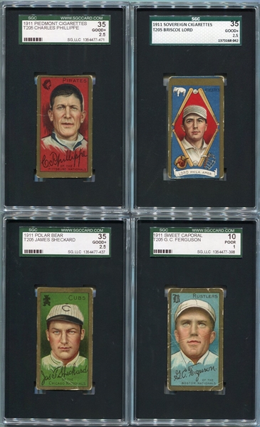 T205 Lot of 4 Different All SGC Graded