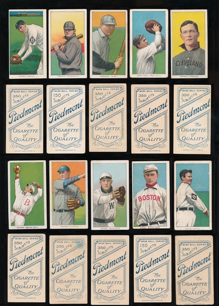 T206 Lot of 10 Different Piedmont Backs