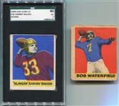 1948 Leaf #34 Sammy Baugh SGC 40 & 1949 Leaf #89 Bob Waterfield