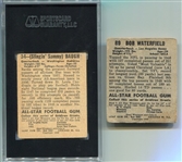 1948 Leaf #34 Sammy Baugh SGC 40 & 1949 Leaf #89 Bob Waterfield