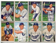 1952 Bowman Baseball Lot of 50 Mostly Different Loaded With HOFers