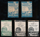 R326 Goudey Baseball Movies (3) & R342 (2) Baseball Thum-Movies