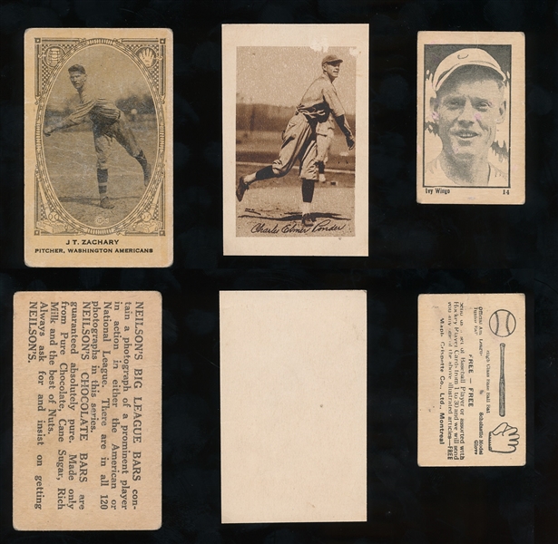 Canadian Baseball (3)- V61-2 Zachary, V100 Ponder, V117 Wingo