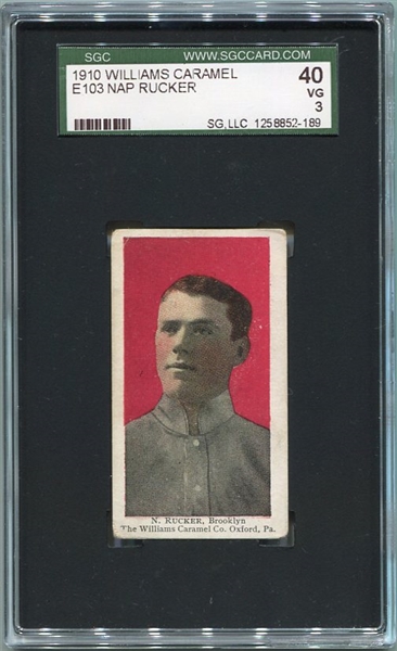 E103 Williams Caramel Nap Rucker SGC 40