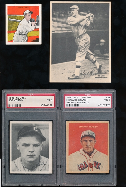R Card Type Lot (4) R305, R316, R322 Vosmik PSA 5, R328 Brandt PSA 3