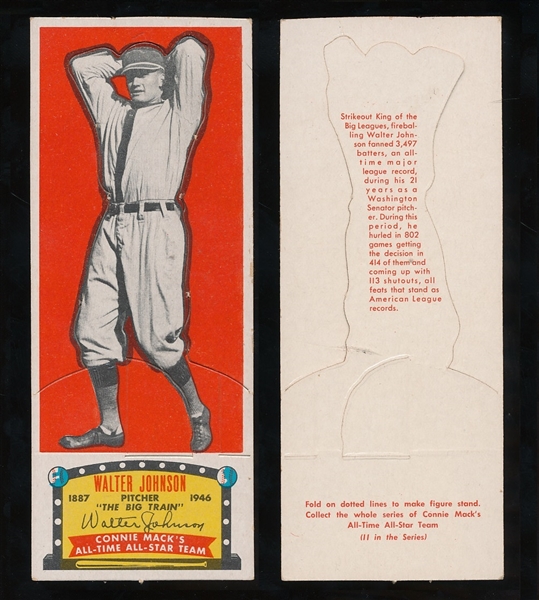 1951 Topps Connie Mack All Stars- Walter Johnson