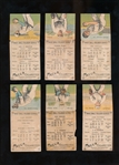 T201 Mecca Double Folders (6) Cicotte, Foster, Mattern, Miller, Rucker, Turner