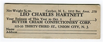 R306 1933 Butter Cream Gabby Hartnett Type 2 VG+