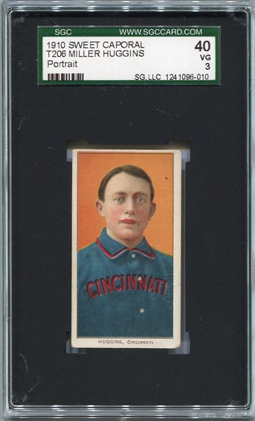 T206 Miller Huggins Portrait SGC 40