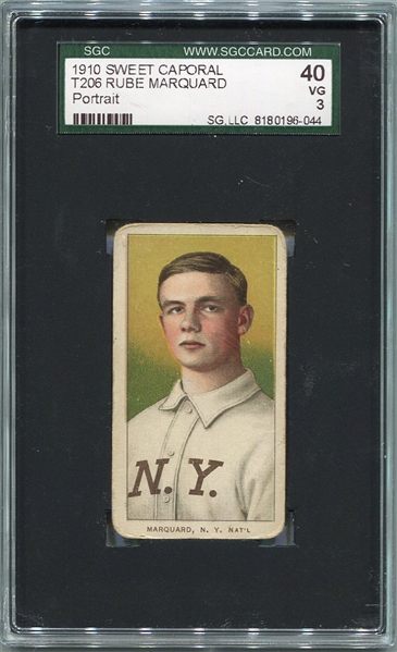 T206 Rube Marquard Portrait SGC 40