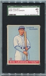 R319 1933 Goudey #164 Lloyd Waner SGC 40