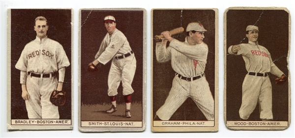 T207 Lot of 4 Different W/Joe Wood!