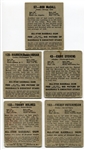 1948-49 Leaf Baseball Lot of Five Different Inc. Short Prints