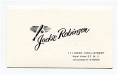 1950's Jackie Robinson Business Card